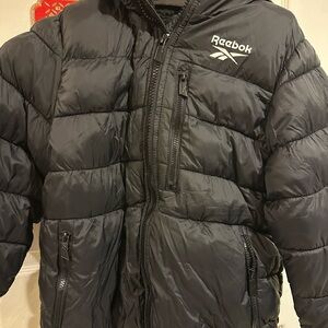 Reebok Boys Quilted Puffer Parka Coat - Sherpa Lined for Boys-Size L (14-16)